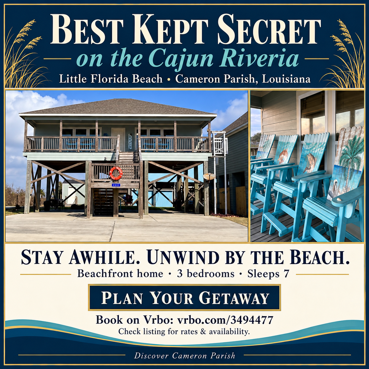Best Kept Secret on the Cajun Riveria, Near Holly Beach